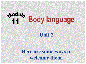 四川省華鎣市明月鎮(zhèn)七年級英語下冊 Module 11 body language Unit 2 Here are some ways to welcome them課件 （新版）外研版