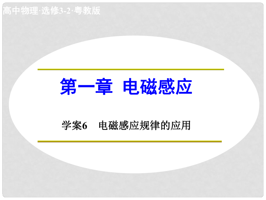 高中物理 第一章 电磁感应 电磁感应规律的应用课件 粤教版选修32_第1页