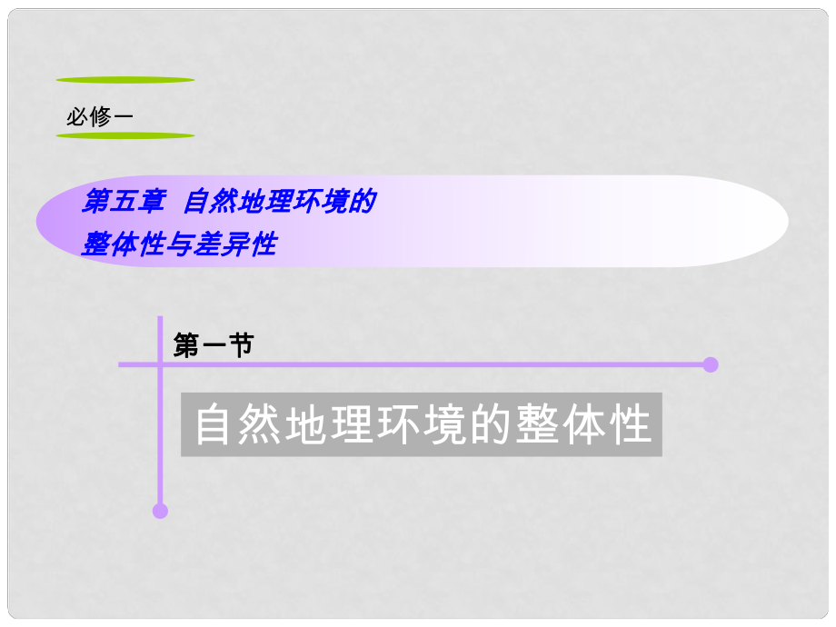 山西省高考地理復(fù)習(xí) 第5章 第1節(jié)自然地理環(huán)境的整體性課件 新人教版必修1_第1頁