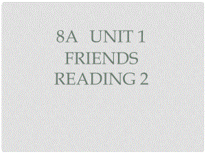 江蘇省句容市后白中學(xué)八年級英語上冊 Unit 1 Friends Reading 2課件 （新版）牛津版