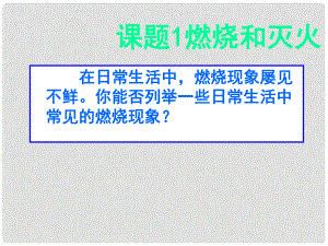 湖南省長沙市第三十二中學(xué)九年級化學(xué) 燃燒和滅火3課件