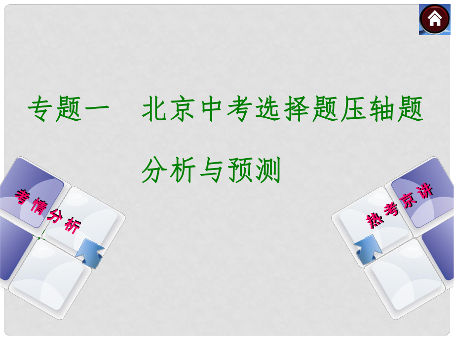 中考數(shù)學總復習 專題突破篇一 選擇題壓軸題課件 新人教版_第1頁