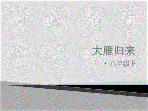 山東省泰安市新城實(shí)驗(yàn)中學(xué)八年級(jí)語文下冊(cè) 14《大雁歸來》課件2 新人教版