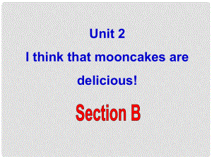 湖北省北大附中武漢為明實驗學(xué)校九年級英語全冊 Unit 2 I think that mooncakes are delicious Section B課件3 （新版）人教新目標版