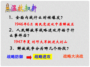 湖南省長沙市長郡芙蓉中學(xué)八年級歷史上冊 第18課 戰(zhàn)略大決戰(zhàn)課件 新人教版