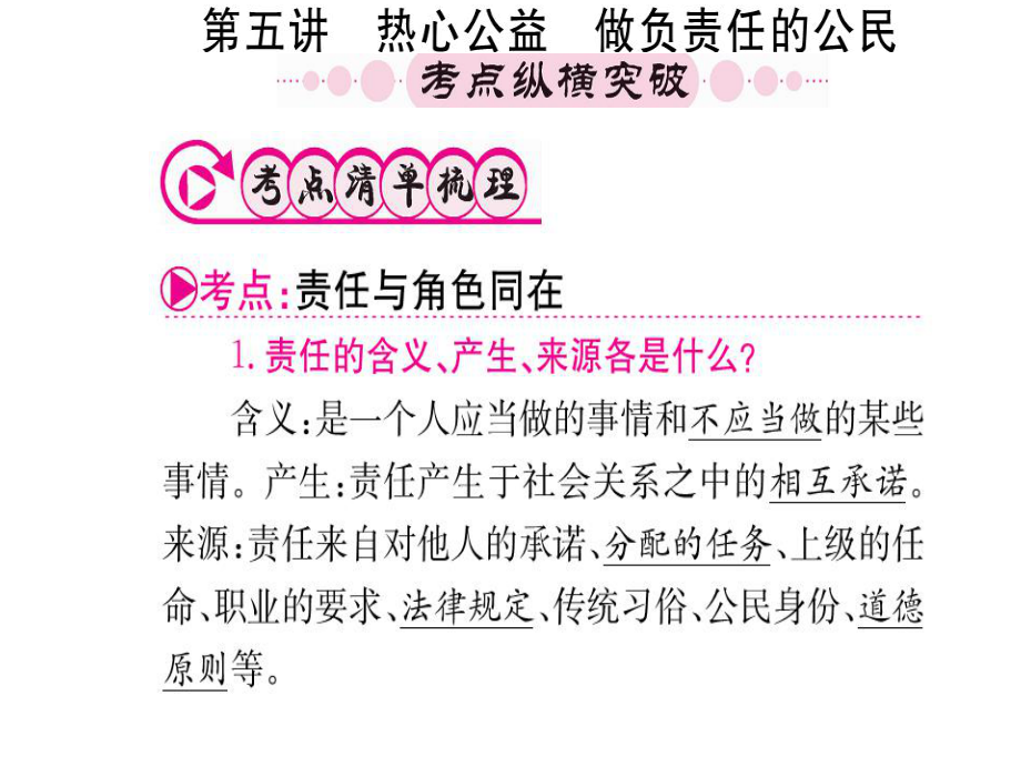 中考政治 第一篇 第一部分 道德 第五講 熱心公益 做負(fù)責(zé)的公民復(fù)習(xí)課件_第1頁