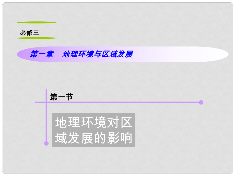 山西省高考地理復(fù)習(xí) 第1章 第1節(jié)地理環(huán)境對區(qū)域發(fā)展的影響課件 新人教版必修3_第1頁