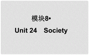 高考英語一輪復習 Unit24 Society課件 北師大版