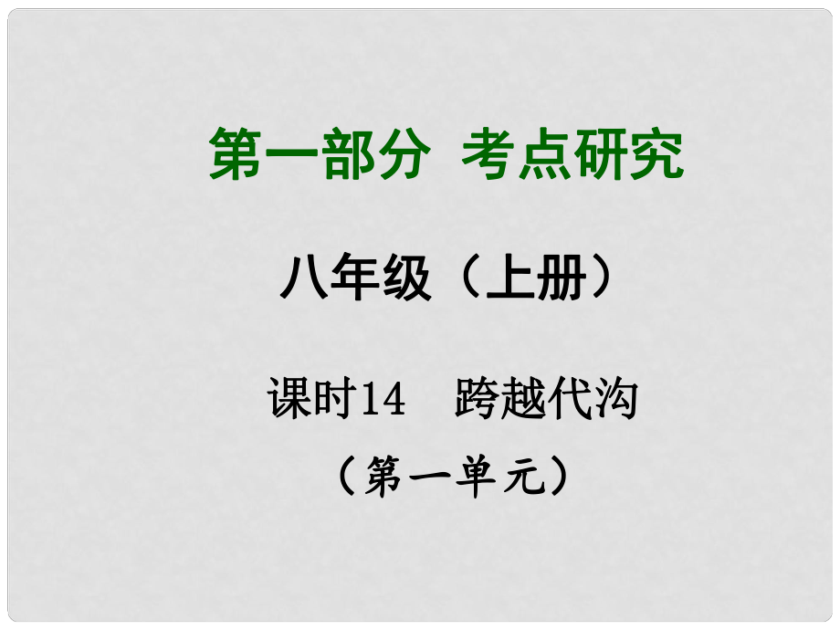 四川省中考政治總復(fù)習(xí) 課時(shí)14 跨越代溝課件_第1頁(yè)