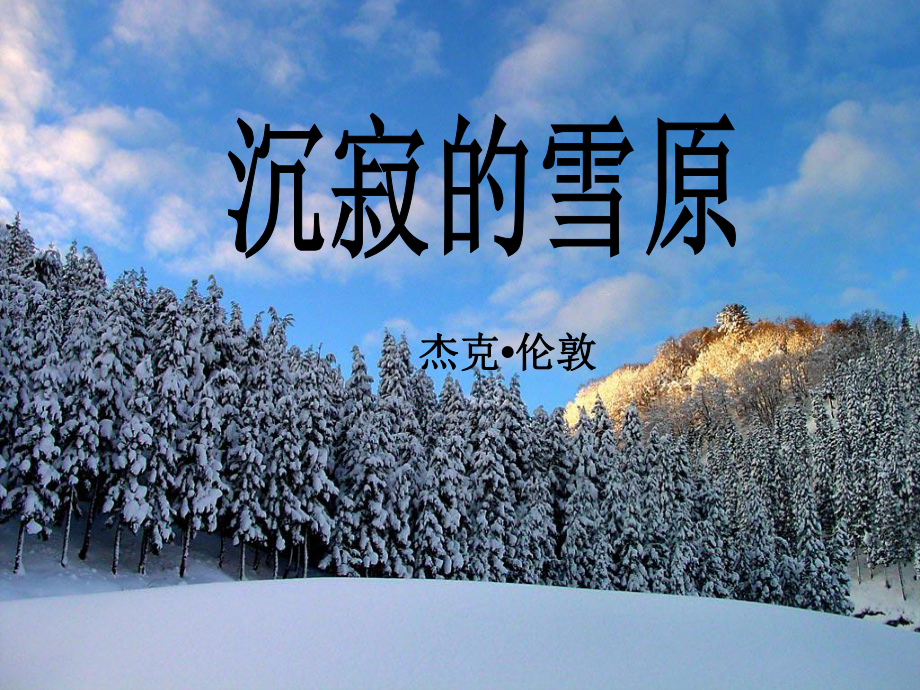 八年級(jí)語文上冊(cè) 14《沉寂的雪原》課件 長版_第1頁