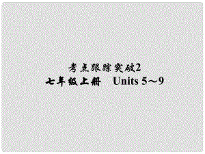 河南省中考英語(yǔ) 考點(diǎn)跟蹤突破2 七上 Units 59練習(xí)課件