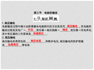 練案九年級物理全冊 第18章 電從哪里來 第3節(jié) 電能的輸送課件 （新版）滬科版