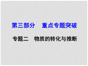 河南中考化學 第三部分 重點專題突破 專題二 物質(zhì)的轉(zhuǎn)化與推斷課件 新人教版