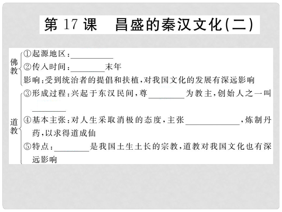 七年級(jí)歷史上冊(cè) 第17課 昌盛的秦漢文化（二）課件 新人教版_第1頁(yè)