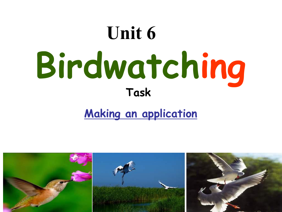 江蘇省永豐初級中學(xué)八年級英語上冊《Unit 6 Bird watching Task》課件2 （新版）牛津版_第1頁