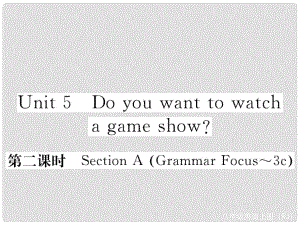 八年級(jí)英語(yǔ)上冊(cè) Unit 5 Do you want to watch a game show（第2課時(shí)）課件 （新版）人教新目標(biāo)版