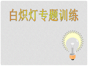 江苏省常州市新北区实验学校中考物理 白炽灯与LED灯专题训练复习课件