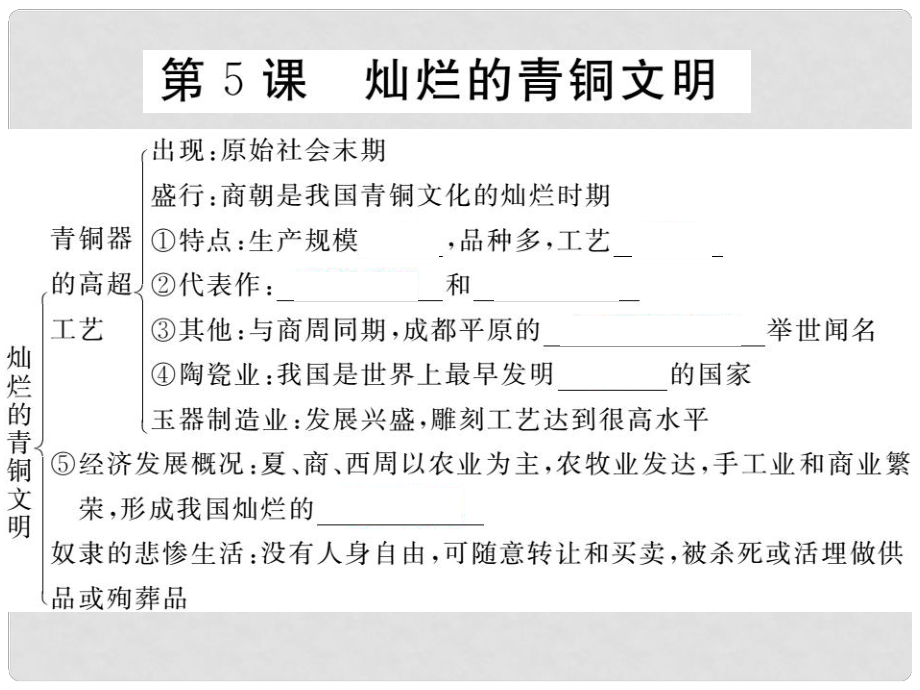 七年級(jí)歷史上冊(cè) 第5課 燦爛的青銅文明課件 新人教版_第1頁(yè)