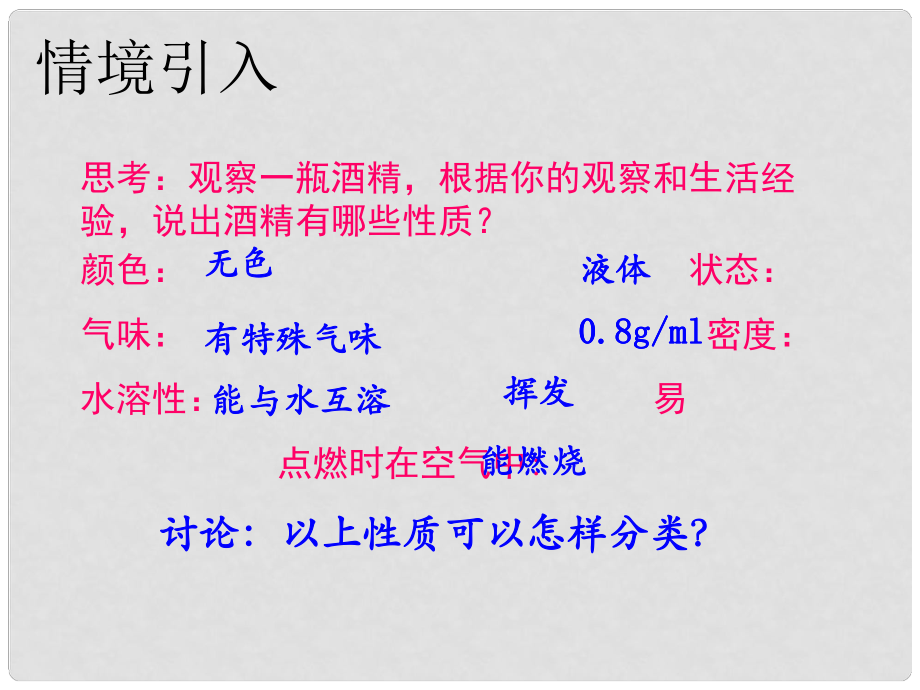 九年級化學(xué)上冊 第1單元 走進化學(xué)世界 課題1 物質(zhì)的變化和性質(zhì)課件2 （新版）新人教版_第1頁