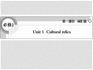 高考英語(yǔ) 考前沖刺考綱詞匯強(qiáng)化 Unit 1《Cultural relics》課件 新人教版必修2