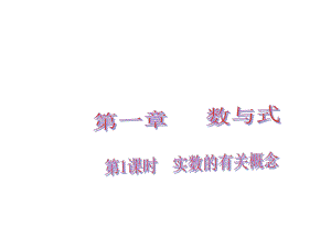 中考易廣東省中考數(shù)學(xué)總復(fù)習(xí) 第一章 數(shù)與式 第1課時 實數(shù)的有關(guān)概念課件