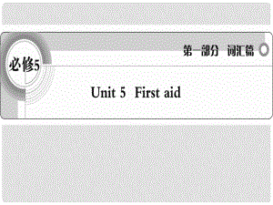 高考英語 考前沖刺考綱詞匯強(qiáng)化 Unit 5《First aid》課件 新人教版必修5