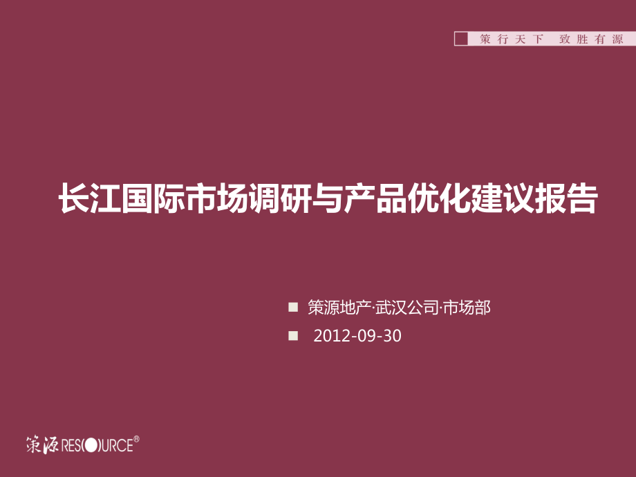 鄂州长江国际市场调研与产品优化建议报告53p_第1页
