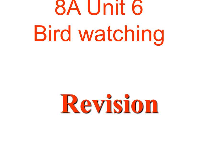 江蘇省泰興市黃橋初級(jí)中學(xué)八年級(jí)英語上冊(cè) Unit 6 Bird watching復(fù)習(xí)課件 （新版）牛津版_第1頁