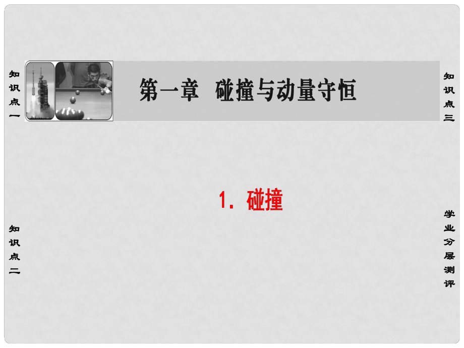 高中物理 第1章 碰撞與動量守恒 1 碰撞課件 教科版選修35_第1頁