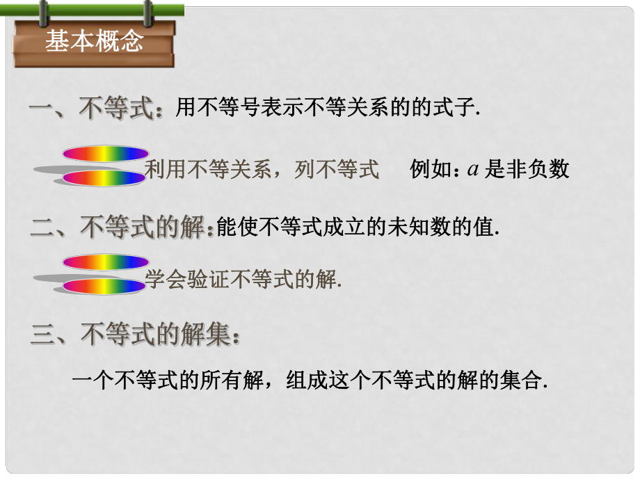 吉林省長市第一0三中學(xué)校七年級數(shù)學(xué)下冊 第八章 一元一次不等式復(fù)習(xí)課件 （新版）華東師大版_第1頁