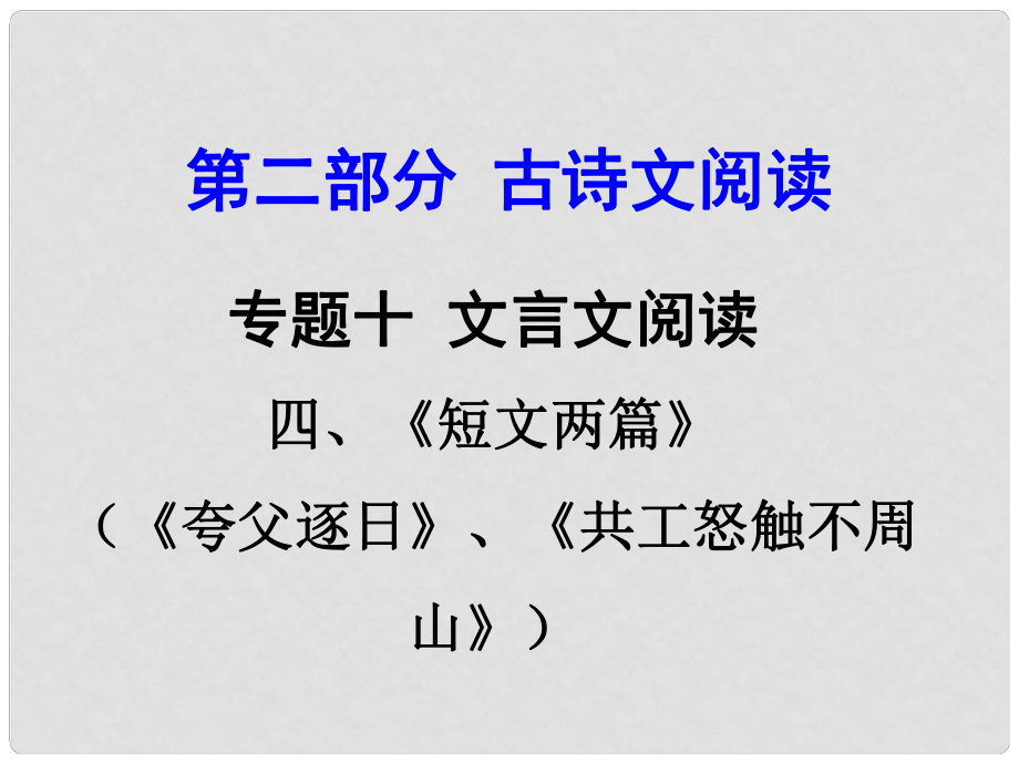 貴州省中考語文 第二部分 古詩文閱讀 專題十 文言文閱讀 七下 四、短文兩篇課件_第1頁