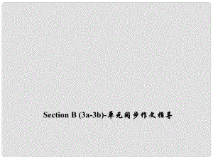 九年級(jí)英語(yǔ)全冊(cè) Unit 2 I think that mooncakes are delicious Section B（3a3b）同步作文指導(dǎo)課件 （新版）人教新目標(biāo)版