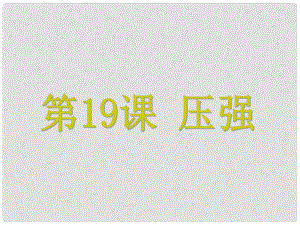 浙江省中考科學(xué)基礎(chǔ)復(fù)習(xí) 第19課 壓強課件