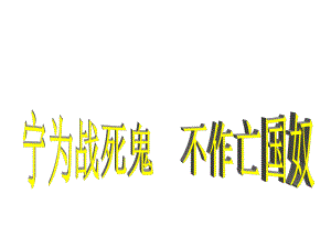 八年級歷史下冊 第15課《“寧為戰(zhàn)死鬼不作亡國奴”》課件 新人教版