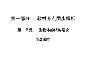 廣東省中山市中考生物 第一部分 教材考點同步解析 第二單元 生物體的結(jié)構(gòu)層次（第2課時）復(fù)習(xí)課件 新人教版