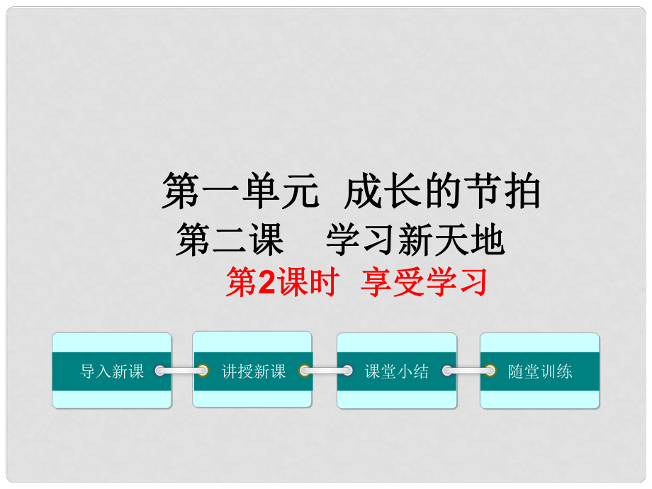 季版七年级政治上册 第一单元 第二课 学习新天地（第2课时 享受学习）课件 新人教版（道德与法治）_第1页