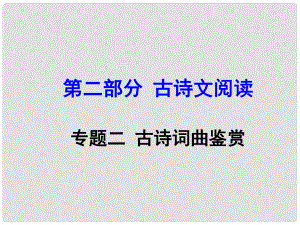 湖南益陽中考語文 第二部分 古詩文閱讀 專題二 課標(biāo)古詩詞曲鑒賞復(fù)習(xí)課件 語文版