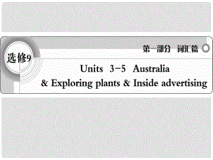 高考英語 考前沖刺考綱詞匯強化 Units35課件 新人教版選修9