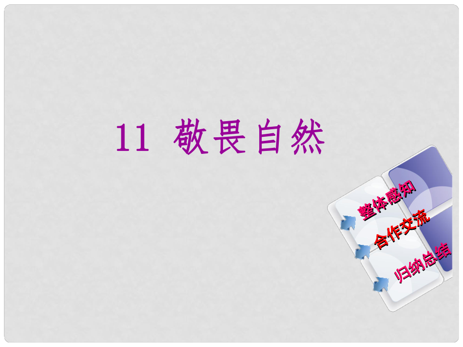 教與學(xué) 新教案八年級(jí)語(yǔ)文下冊(cè) 第三單元 11《敬畏自然》課件 （新版）新人教版_第1頁(yè)