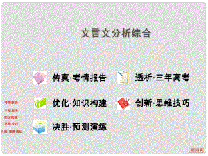 高考語文復習 文言文分析綜合課件 新人教版