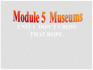 九年級(jí)英語(yǔ)上冊(cè) Module 5 Museums Unit 1 Don’t cross that rope課件 （新版）外研版