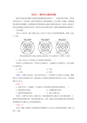 【與名師對話】高考地理二輪復習 第三部分 考前30天 專題四 考前高頻考點再練 考點9 城市化與城市問題