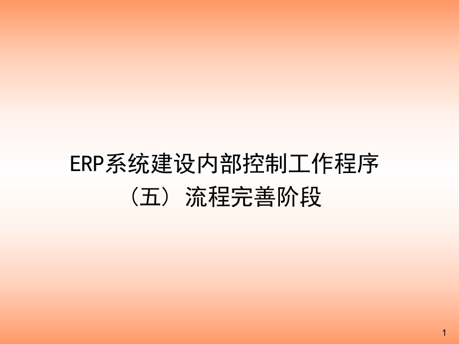 ERP系统内控工作程序流程完善阶段_第1页