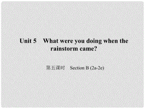 原八年級(jí)英語下冊(cè) Unit 5 What were you doing when the rainstorm came（第5課時(shí)）Section B(2a2e)課件 （新版）人教新目標(biāo)版