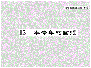 七年級語文上冊 第三單元 民俗風(fēng)情 12《本命年的回想》課件 蘇教版