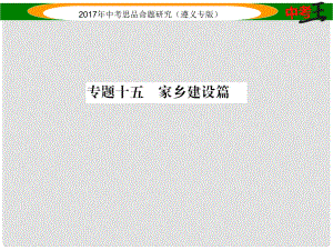 中考政治总复习 第二编 中考热点速查篇 专题十五 家乡建设篇课件