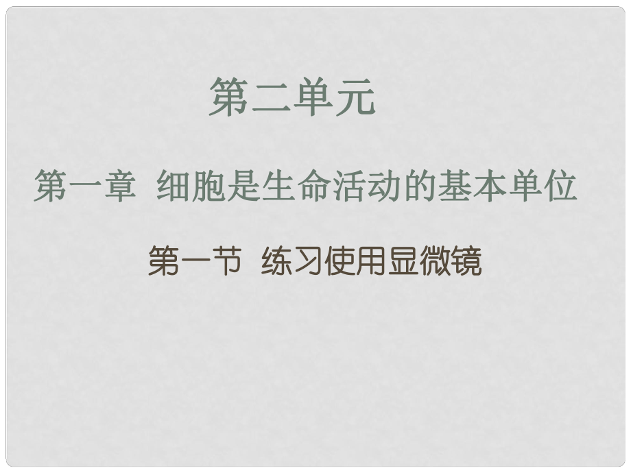 广东省台山市新宁中学七年级生物上册 1.2.1 练习使用显微镜课件 （新版）新人教版_第1页