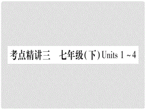 中考英語總復(fù)習(xí) 第一篇 考點(diǎn)系統(tǒng)復(fù)習(xí) 考點(diǎn)精講3 七下 Units 14課件 人教新目標(biāo)版