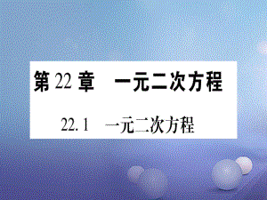 九級數學上冊 . 一元二次方程習題課件 （新版）華東師大版