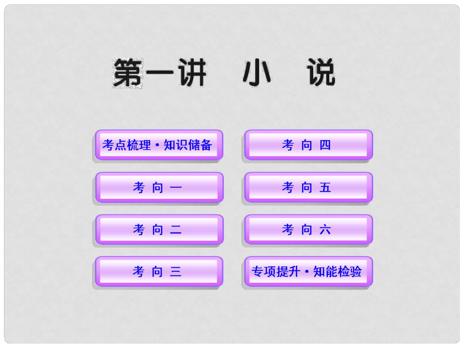 高中語文全程復(fù)習(xí)方略 3.2.1 小說課件 新人教版 （湖南專用）_第1頁